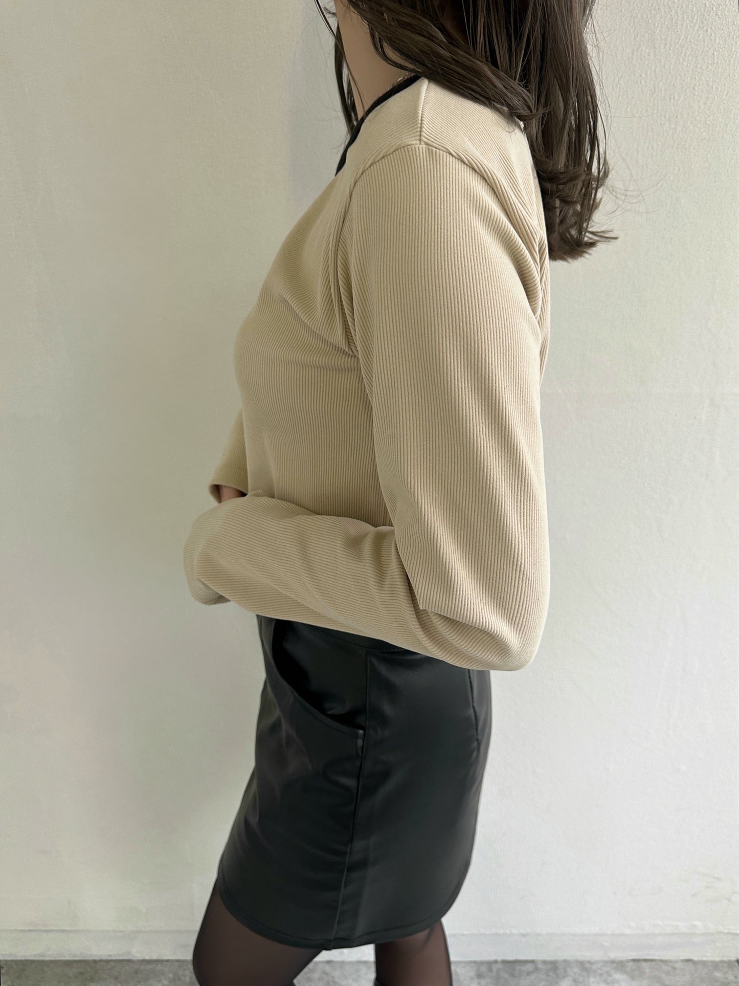 CROPPED RIB KNIT TOPS