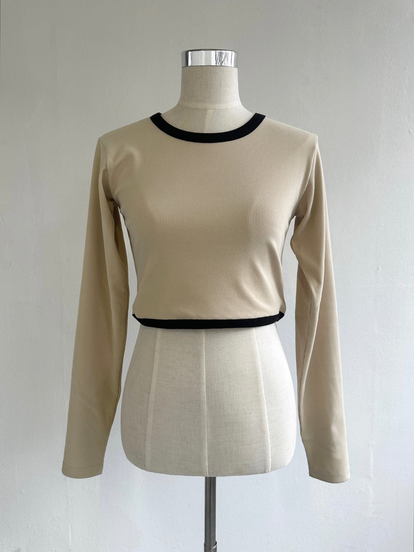 CROPPED RIB KNIT TOPS