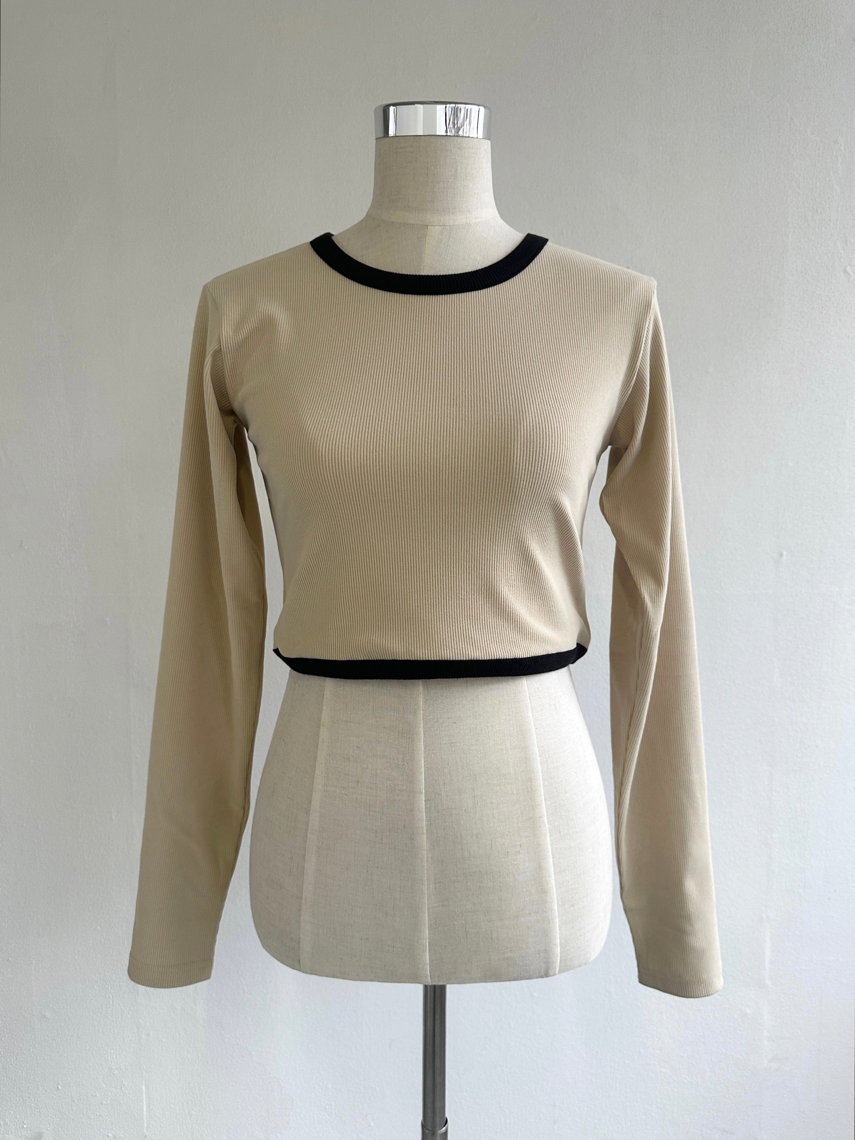 CROPPED RIB KNIT TOPS – CHALANC